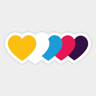 Poly Pride Hearts - (New Pride Colors!) Sticker